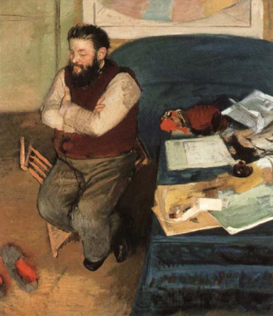 Edgar Degas Diego Martelli Norge oil painting art